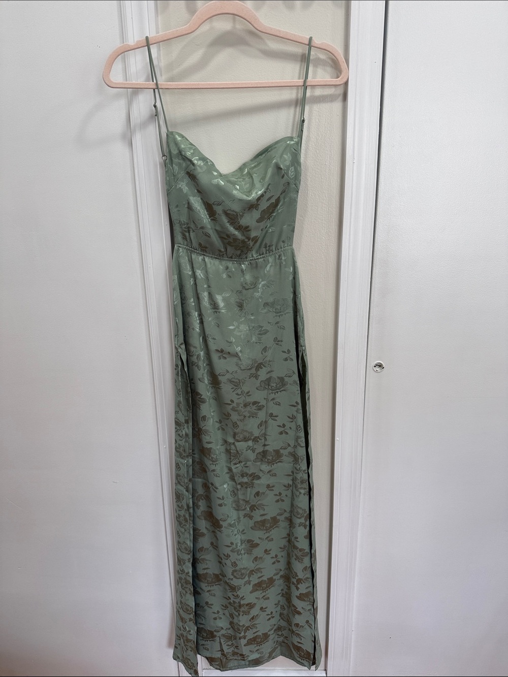 Lucy in the Sky Satin Floral Maxi Dress